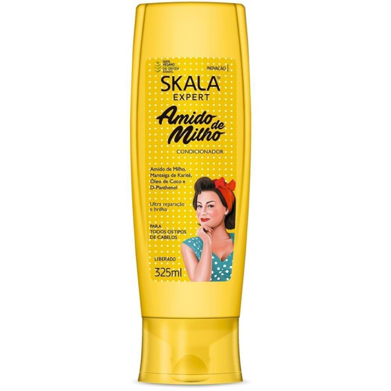 SKALA Amido de Milho Conditioner 325ML | Vegan Moisture & Shine for All Hair Types