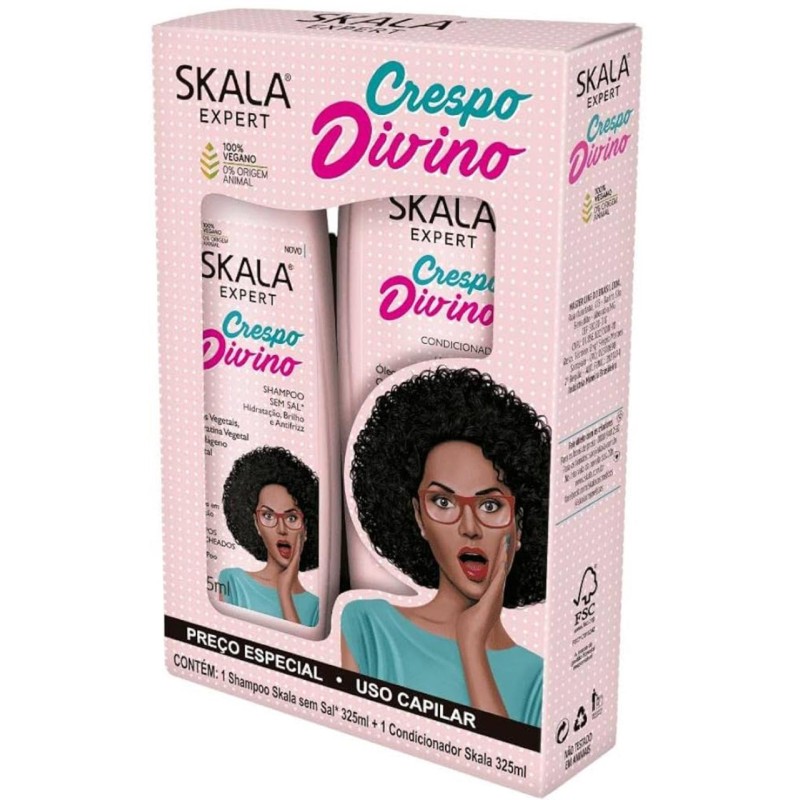 SKALA Crespo Divino Set (Shampoo + Conditioner) 325ML | Curl Care & Frizz Control