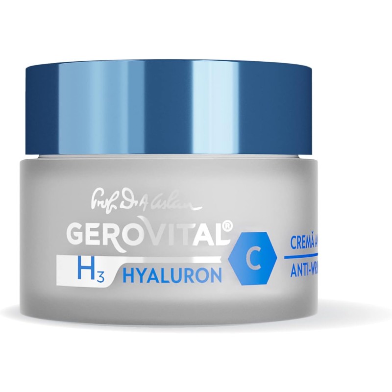 Gerovital Day Cream with Vitamin C & Hyaluronic Acid – 50ML