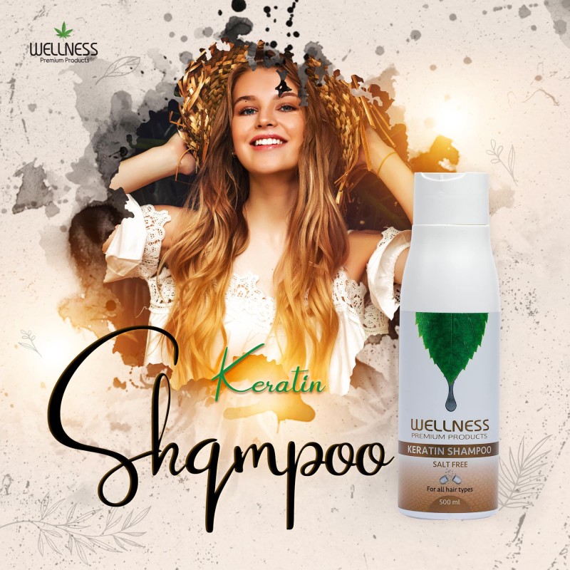 WELLNESS Keratin Salt Free Shampoo – 500ML