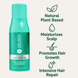 WELLNESS Deep Hydrating Shampoo with Organic Hemp Seed Oil 500ML