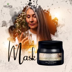 WELLNESS WELLPLEX MASK WITH ORGANIC HEMP SEED OIL - 500ML | Deep Repair & Shine
