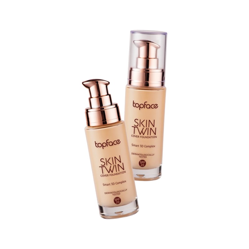 توب فيس كريم أساس SKIN TWIN – تغطية ناعمة مع SPF 20 | 30 مل