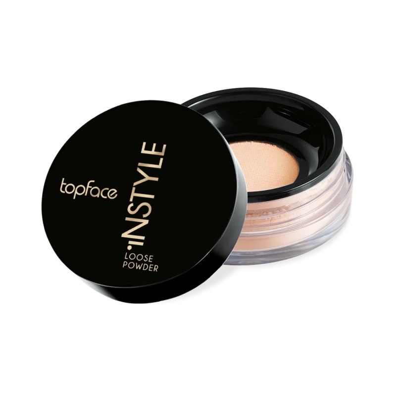 توب فيس بودرة لوس INSTYLE – 4 درجات لتثبيت مطفي ومظهر مخملي | 10 جم