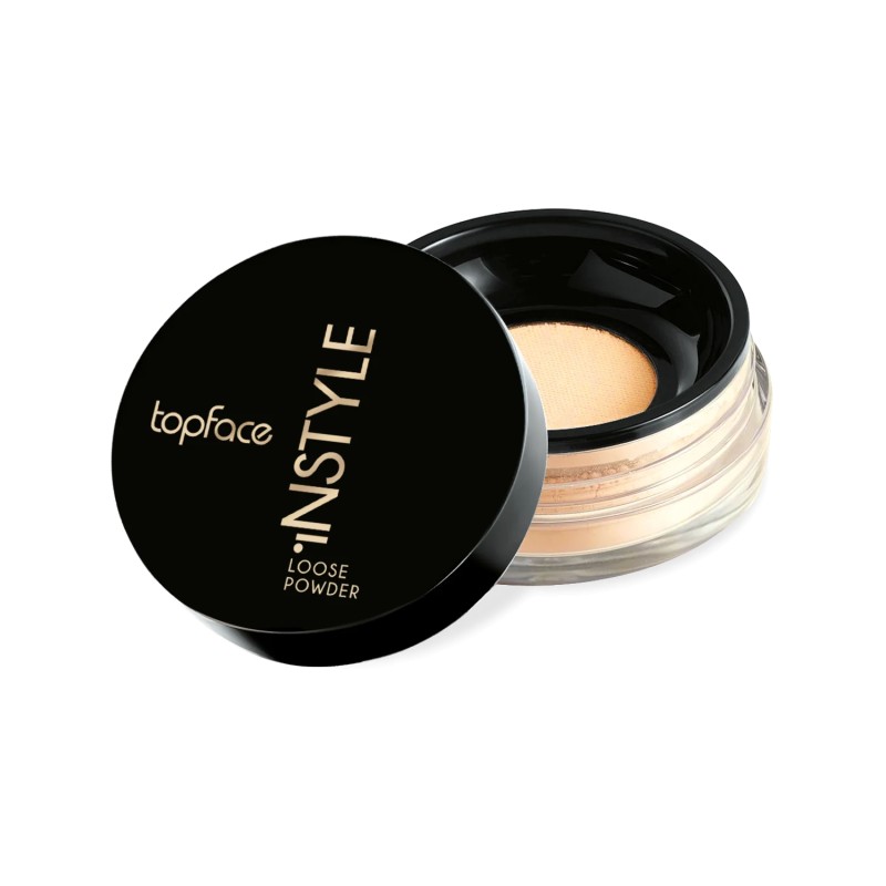 توب فيس بودرة لوس INSTYLE – 4 درجات لتثبيت مطفي ومظهر مخملي | 10 جم