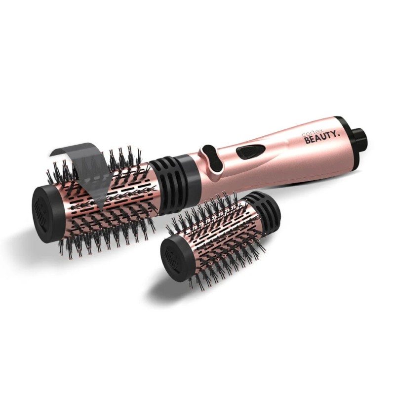 CORTEX BEAUTY – 2-in-1 Revolving Hot Brush | Dual Head Styling Tool