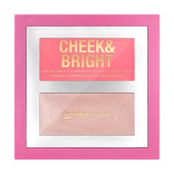 BELLA OGGI CHEEK AND BRIGHT – Cream Blush & Illuminant Palette – 5GM