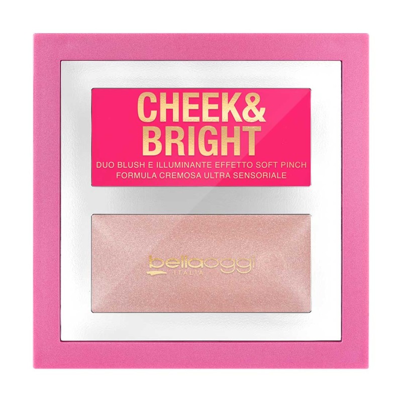 BELLA OGGI CHEEK AND BRIGHT – Cream Blush & Illuminant Palette – 5GM