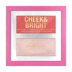 BELLA OGGI CHEEK AND BRIGHT – Cream Blush & Illuminant Palette – 5GM