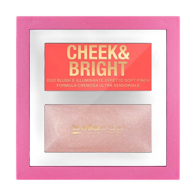 BELLA OGGI CHEEK AND BRIGHT – Cream Blush & Illuminant Palette – 5GM