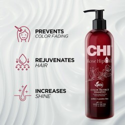 CHI ROSE HIP OIL SHAMPOO – Gentle Care for Color-Treated Hair