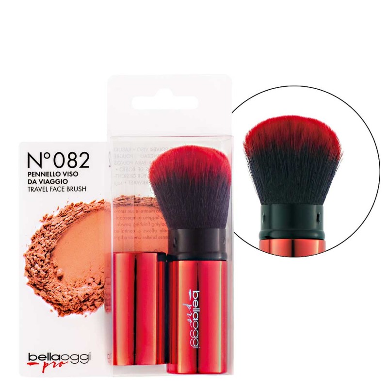 BELLA OGGI Travel Brush N.082 – Compact Powder Brush for On-the-Go Perfection