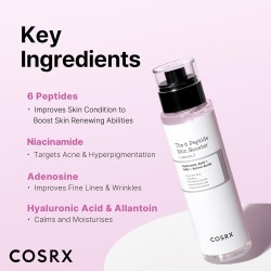 COSRX 6X PEPTIDE COLLAGEN TONER SERUM 150ML | ANTI-AGING & HYDRATING BOOSTER