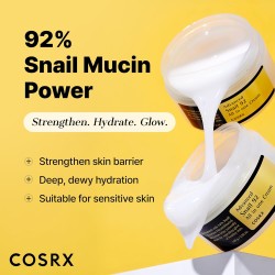 COSRX Snail Mucin 92% Moisturizer – Korean Gel Cream for Hydration & Repair