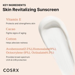 كريم واقي الشمس المنشط بفيتامين E من كوزركس SPF 50 – واقي شمس كوري خفيف 50 مل