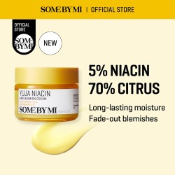 Some By Mi Yuja Niacin Anti Blemish Cream – 5% Niacinamide & Alpha-Bisabolol – 60ml