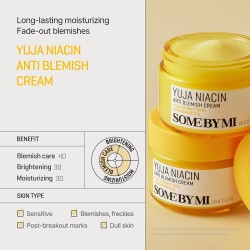 Some By Mi Yuja Niacin Anti Blemish Cream – 5% Niacinamide & Alpha-Bisabolol – 60ml
