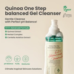 AXIS-Y Quinoa One Step Gel Cleanser – Vegan Makeup Remover & Hydrating Wash – 180ml