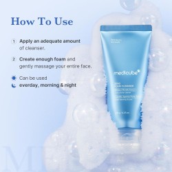 MEDICUBE Zero Foam Cleanser – Sebum Control & Moisture Balance – 120ml