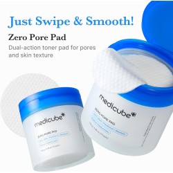 MEDICUBE Zero Pore Pads 2.0 – AHA & BHA Dual-Textured Toner Pads – 70 Units