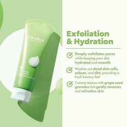 Frudia Green Grape Pore Control Scrub Foam Cleanser