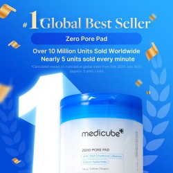 MEDICUBE Zero Pore Pads 2.0 – AHA & BHA Dual-Textured Toner Pads – 70 Units