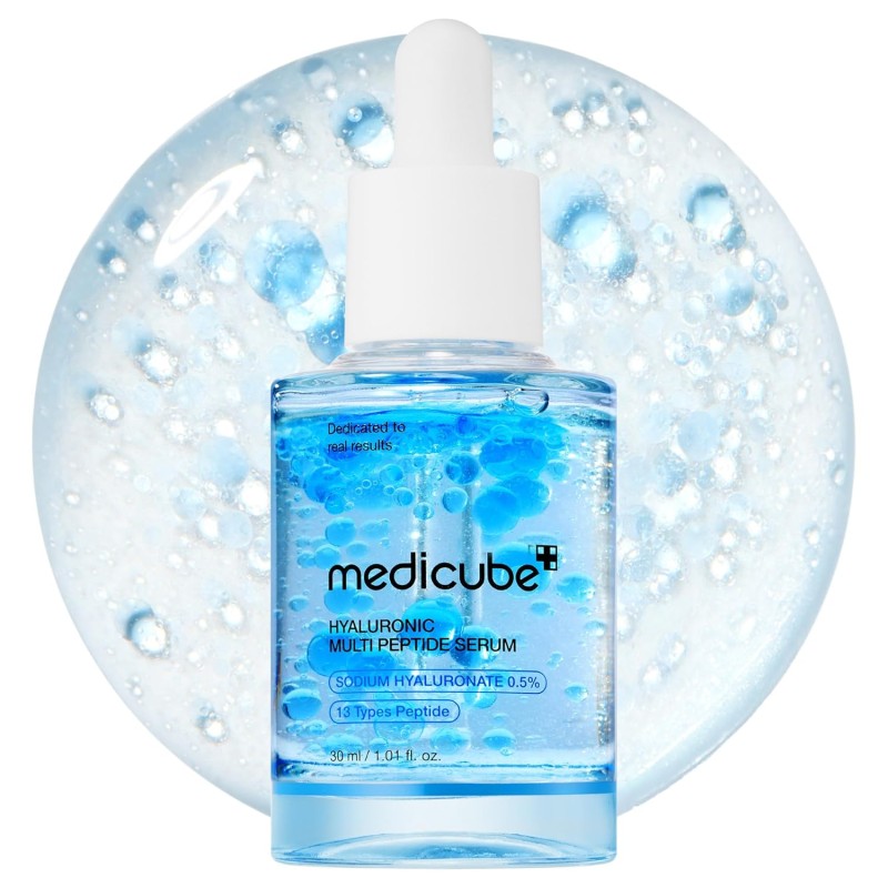 سيروم الهيالورونيك بالببتيدات وPDRN من MEDICUBE – ترطيب عميق وإشراقة – 30مل