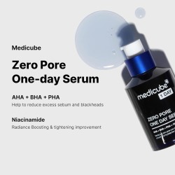 سيروم ZERO PORE ليوم واحد من MEDICUBE – تقشير وشد المسام ليلي – 30مل