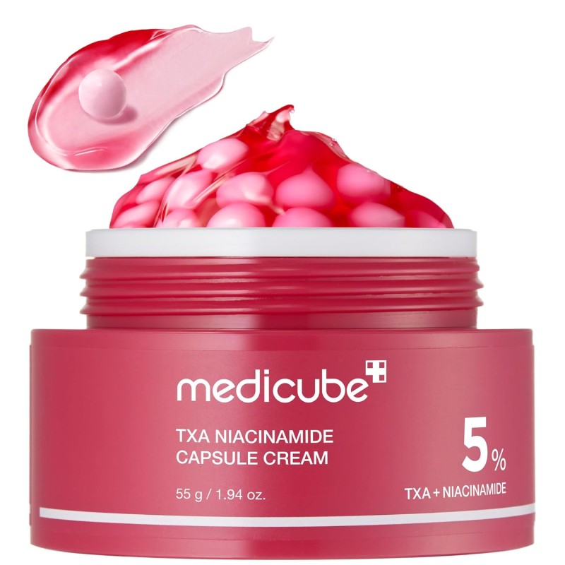 كريم الكبسولات TXA+نياسيناميد من MEDICUBE – ترطيب وإشراقة مزدوجة – 55غ