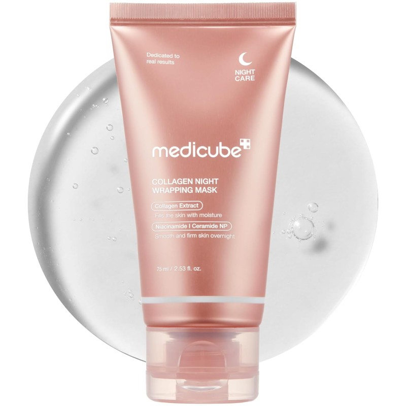 ماسك التغليف الليلي بالكولاجين من MEDICUBE – شد وإشراقة – 75مل