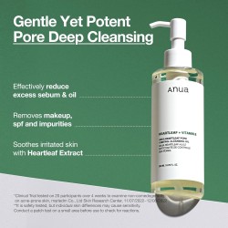 ANUA Heartleaf Pore Control Cleansing Oil – Gentle Makeup & Blackhead Remover – 200ml