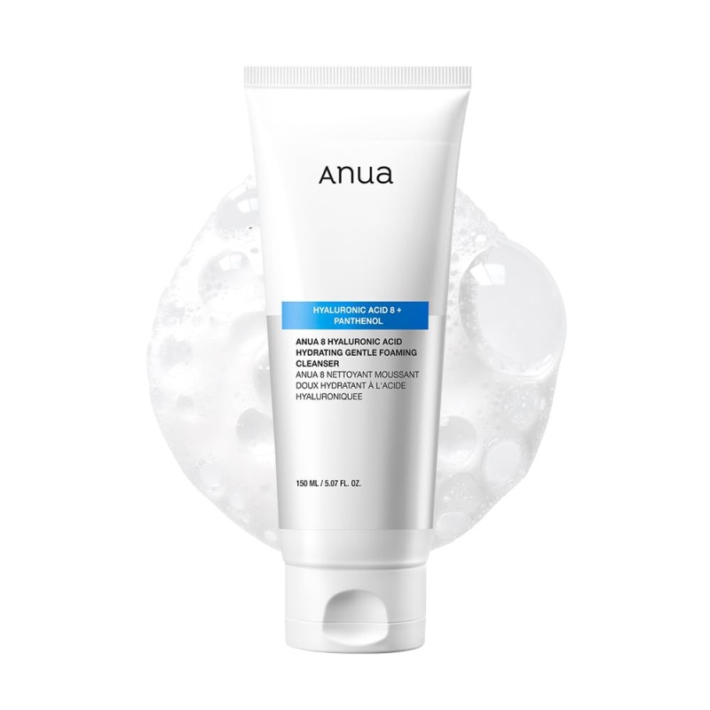 ANUA Hydrating Foaming Cleanser – 8 Hyaluronic Acids & Zinc – 150ml