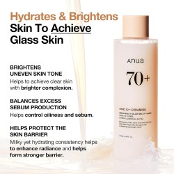 ANUA Rice 70 Glow Milky Toner – Brightening & Hydrating – 250ml